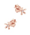 Beautiful Flower Crystal Silver Stud Earring STS-6436